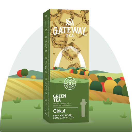 Natural Fruit Flavored Gateway Green Tea P45Z - Zero-Calorie Multi-Flavor Sip Pods for Water Bottle - Default Title
