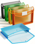 ThinkTex Plastic Expanding File Folder, Transparent Envelopes with Kit