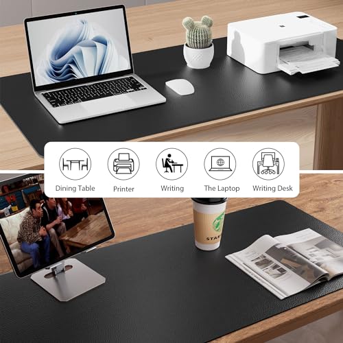Classic Aothia Non-Slip Waterproof PU Leather Desk Pad Protector Set