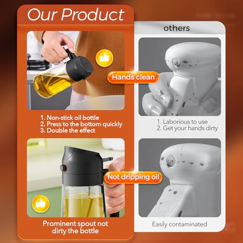 top-tier YARRAMATE 16oz/470ml Glass Olive Oil Sprayer for Cooking Collection