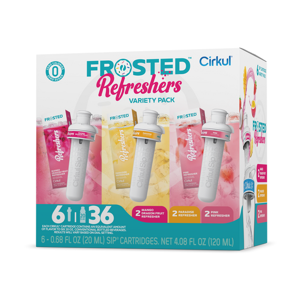 Sugar-Free Frosted Refreshers 6-Pack Variety Pack 1367 - Zero-Calorie Multi-Flavor Sip Pods for Water Bottle - Default Title