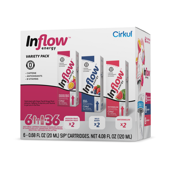 Refreshing Electrolyte Inflow Energy 6-Pack Variety Pack VCUW - Vitamin-Infused Natural Refreshing Flavor Core - Default Title