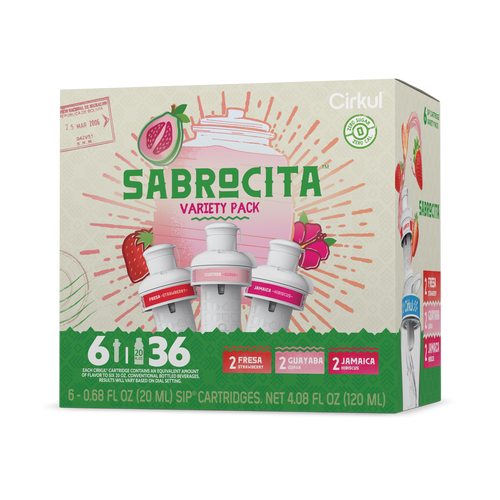 Natural Fruit Flavored Sabrocita 6-Pack Variety Pack E8JI - Zero-Calorie Multi-Flavor Sip Pods for Water Bottle - Default Title