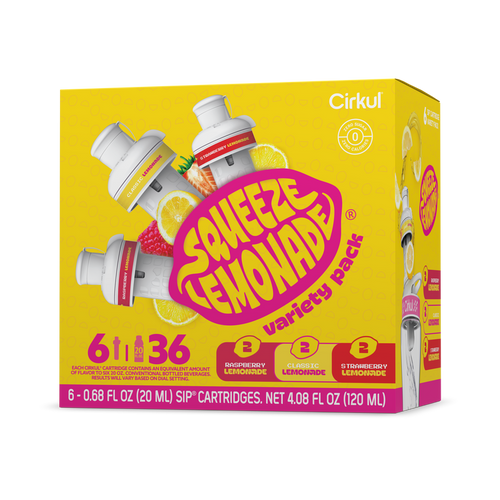 Natural Fruit Flavored Squeeze Lemonade 6-Pack Variety Pack 3TLS - Electrolyte Hydration Enhanced Taste Cartridges - Default Title