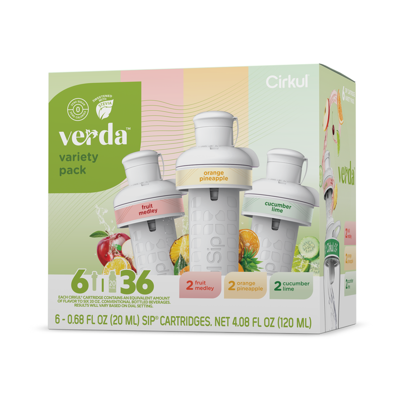 Sugar-Free Verda 6-Pack Variety Pack CT2I - Zero-Calorie Multi-Flavor Sip Pods for Water Bottle - Default Title