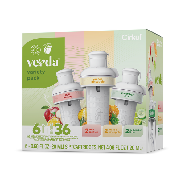 Sugar-Free Verda 6-Pack Variety Pack CT2I - Zero-Calorie Multi-Flavor Sip Pods for Water Bottle - Default Title