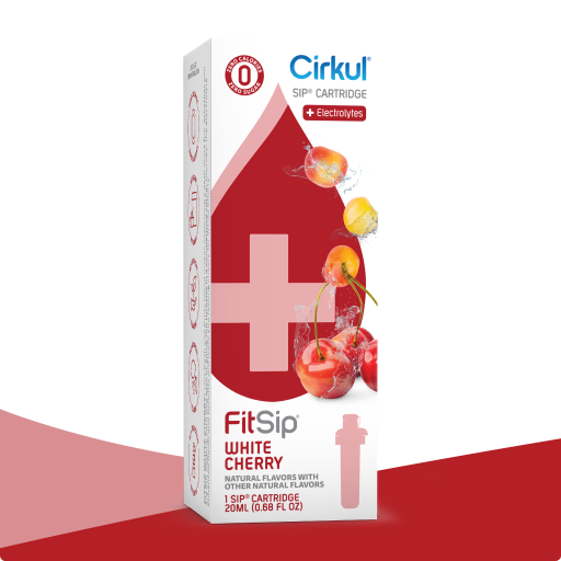 Refreshing Electrolyte FitSip White Cherry GQ9S - Zero-Calorie Multi-Flavor Sip Pods for Water Bottle - Default Title