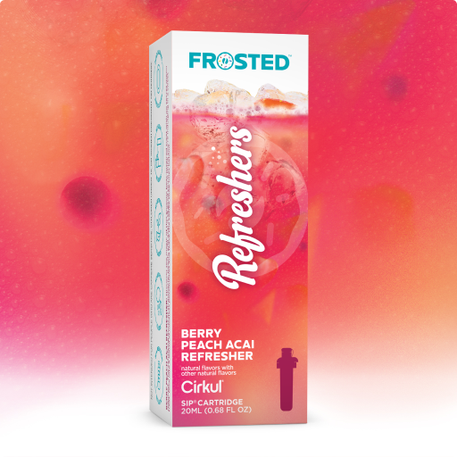 Natural Fruit Flavored Frosted Berry Peach Acai Refresher 6837 - Zero-Calorie Multi-Flavor Sip Pods for Water Bottle - Default Title