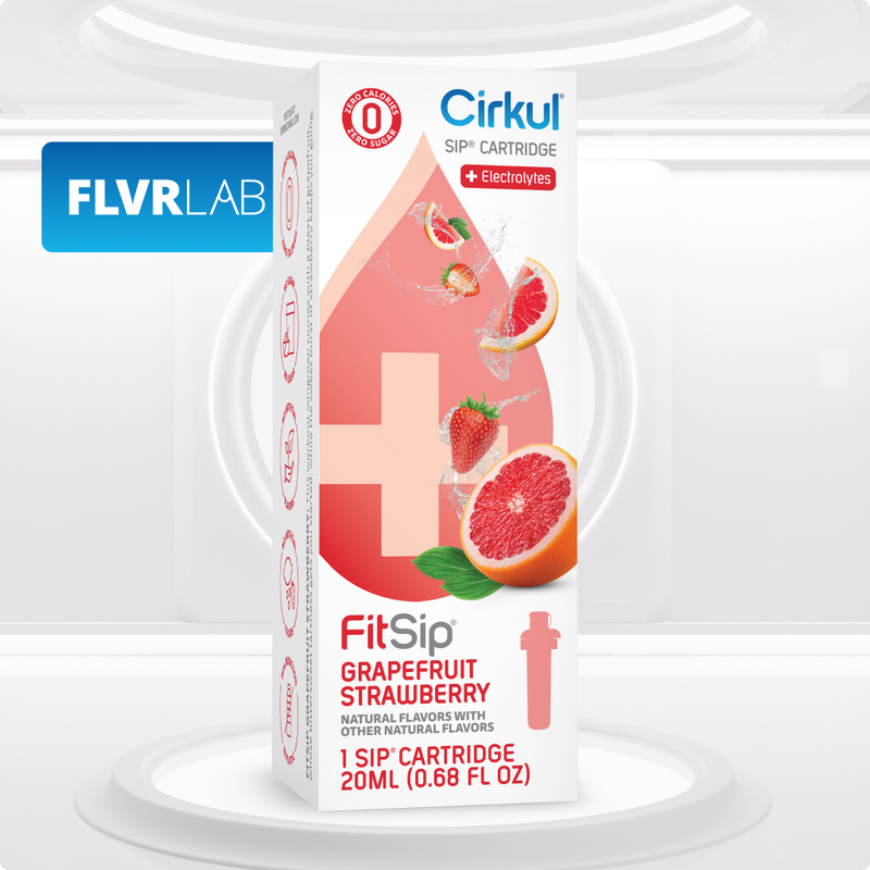 Refreshing Electrolyte FitSip Grapefruit Strawberry QAST - Vitamin-Infused Natural Refreshing Flavor Core Detail