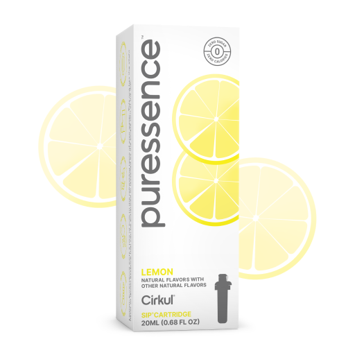 Sugar-Free Puressence Lemon (Unsweetened) TUY8 - Zero-Calorie Multi-Flavor Sip Pods for Water Bottle - Default Title