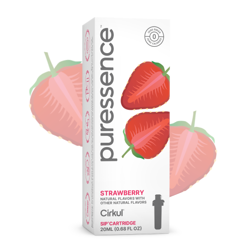 Sugar-Free Puressence Strawberry (Unsweetened) OR1Y - Zero-Calorie Multi-Flavor Sip Pods for Water Bottle - Default Title