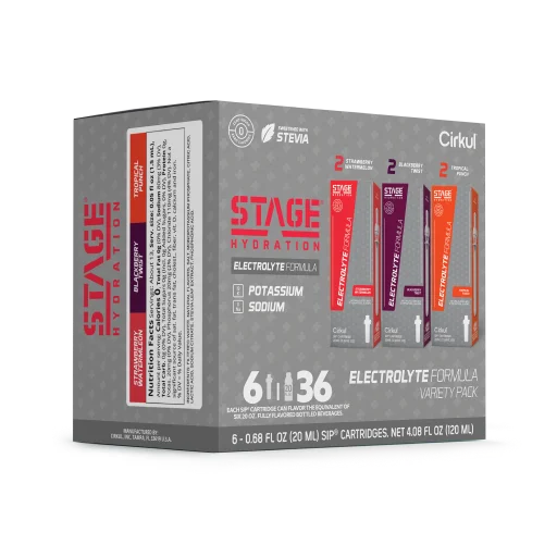 Vitamin-Infused Stage 6-Pack Variety Pack 4ZSP - Zero-Calorie Multi-Flavor Sip Pods for Water Bottle Detail